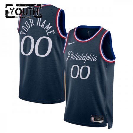 Maillot Basket Enfant Philadelphia 76ers Personnalisé 2025-26 Nike City Edition Navy Swingman Maillot Basket Enfant Philadelphia 76ers Personnalisé 2025-26 Nike City Edition Navy Swingman